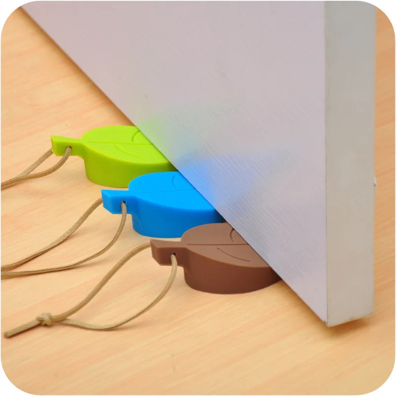 Silicone Leaf Door Stopper – Baby-Safe Anti-Pinch Wedge