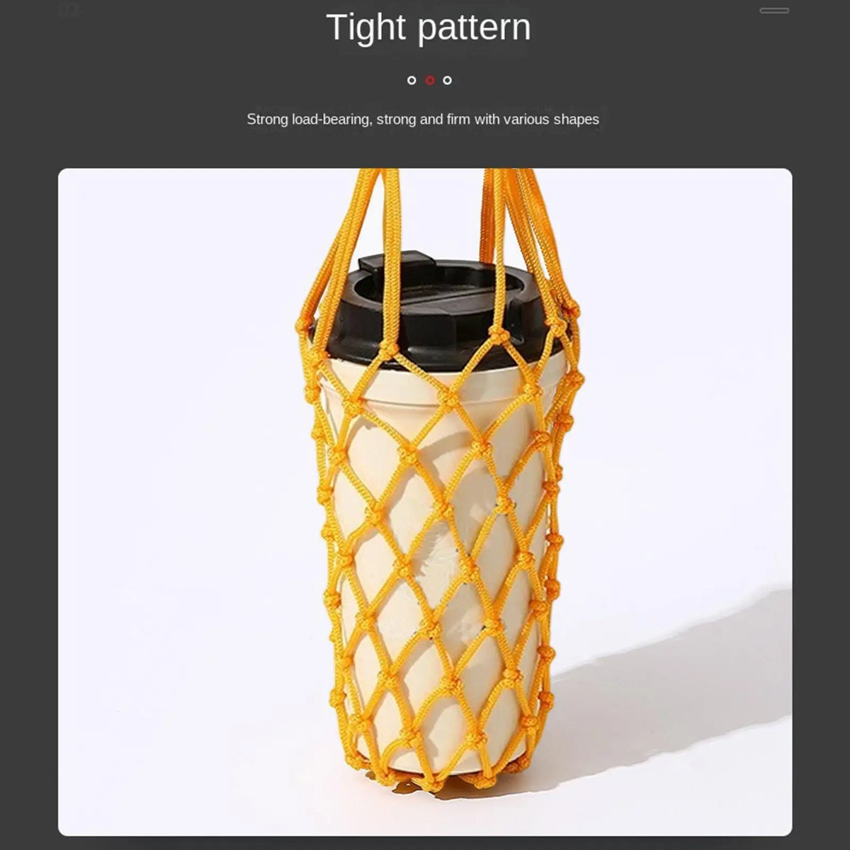 Crochet Mesh Water Bottle Bag Carrier Sleeve | Sports Travel