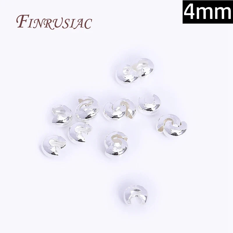 18K Gold Plated Crimp Beads 50pcs – DIY Jewelry Stopper Beads