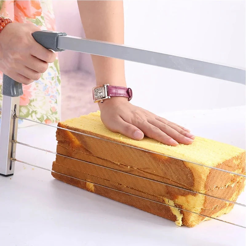Adjustable Stainless Steel Cake Leveler Slicer – 3 Blades