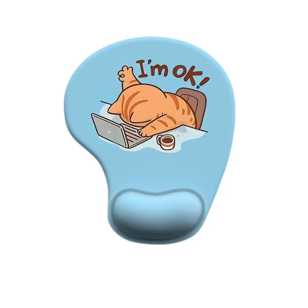 Cartoon Animal Silicone Mouse Pad with Ergonomic Wrist Rest
