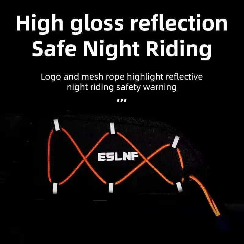 ESLNF Rainproof Bike Top Tube Bag – Reflective MTB Road Cycling