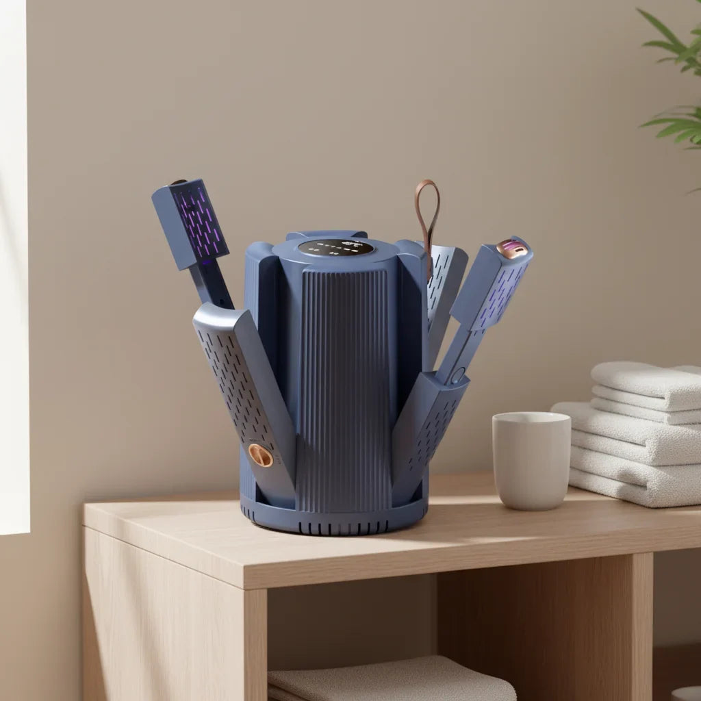 DUTRIEUX Foldable Electric Shoe Dryer with Timer & Warmer