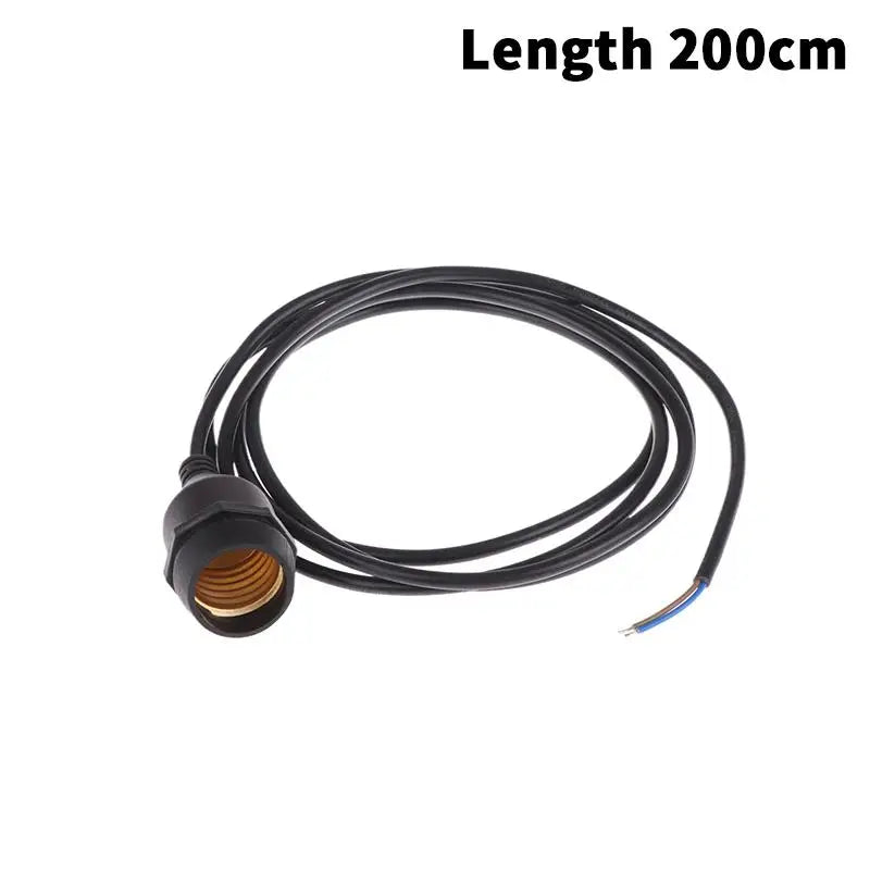 Waterproof E27 Lamp Holder with Power Cord Socket | 20–200CM