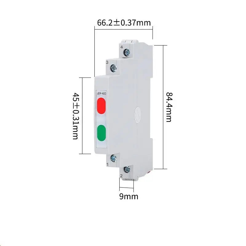 JD9 DIN Rail Indicator Light 24V–220V AC/DC Dual Color Signal
