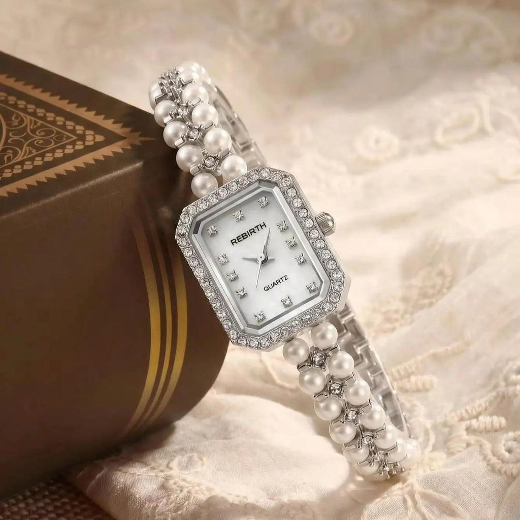 Women's Square Quartz Watch – Light Luxury Stainless Steel
