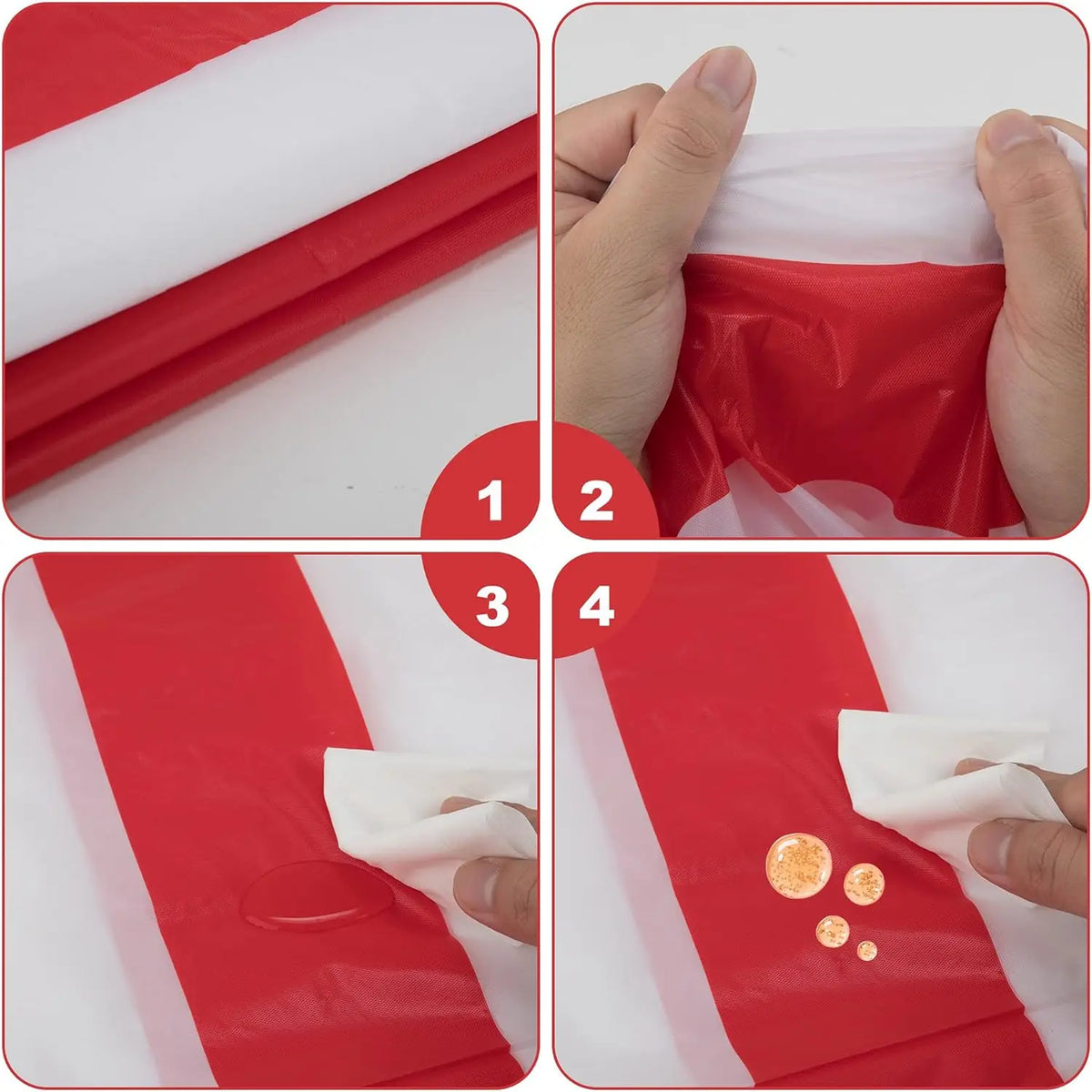 Red & White Striped Tablecloth – Waterproof Carnival Party Cover