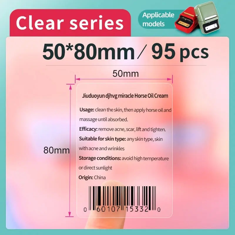 Niimbot Transparent Thermal Label Paper – Round Stickers B1 B21
