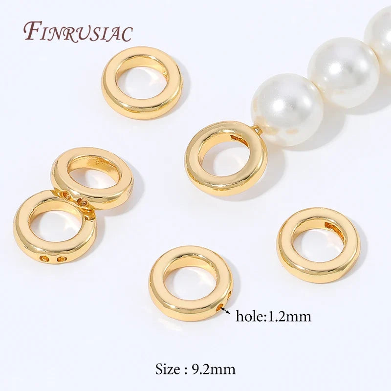 18K Gold Plated Brass Cord End Beads – 4mm DIY Jewelry Findings