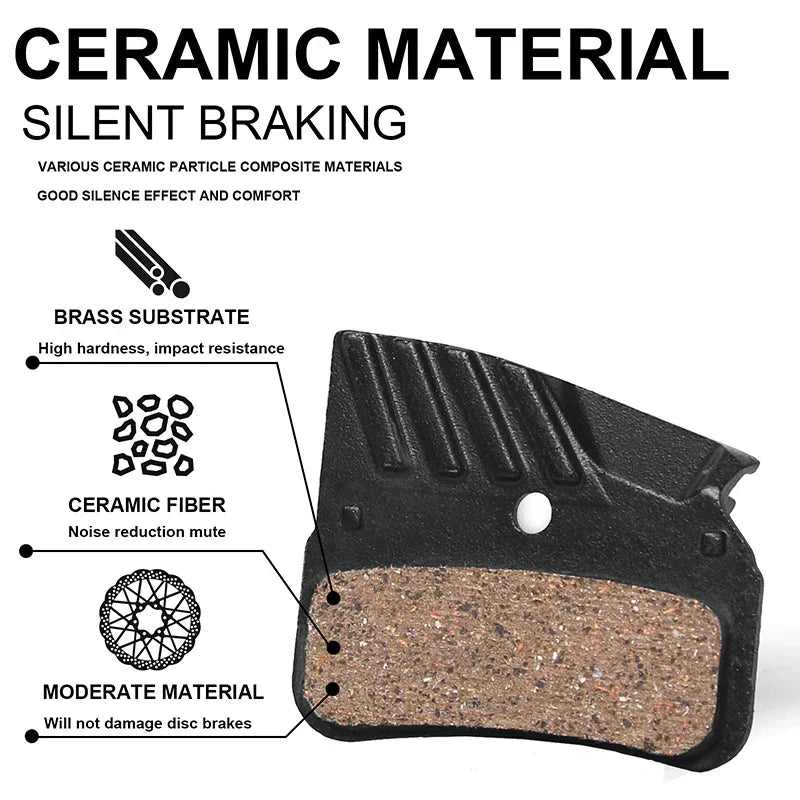 BUCKLOS Ceramic Disc Brake Pads for Shimano N03A N04C D03S