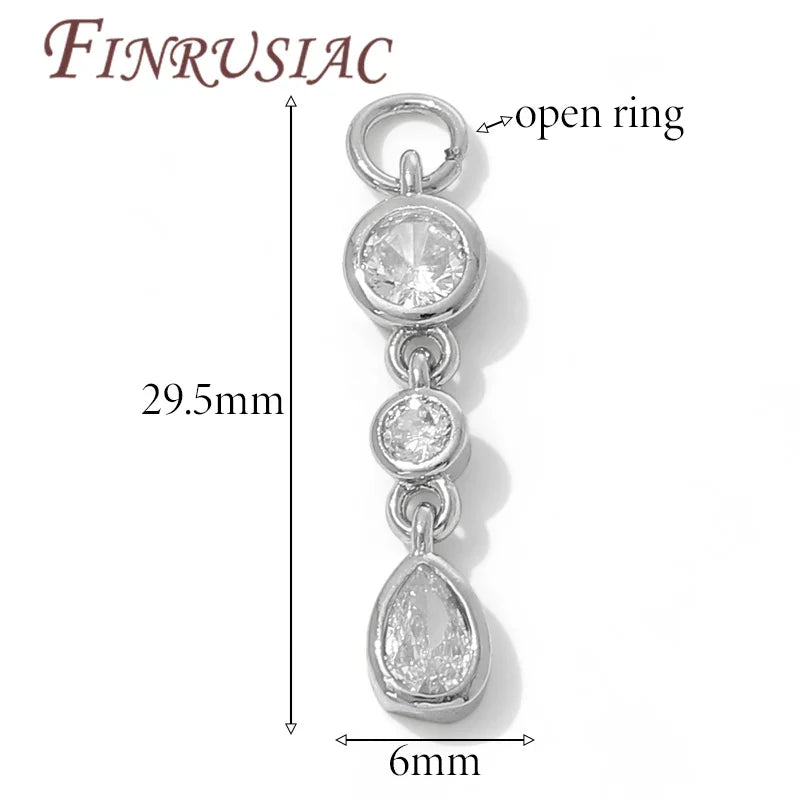 18K Gold Plated Zircon Long Pendant Charm – Necklace & Earring