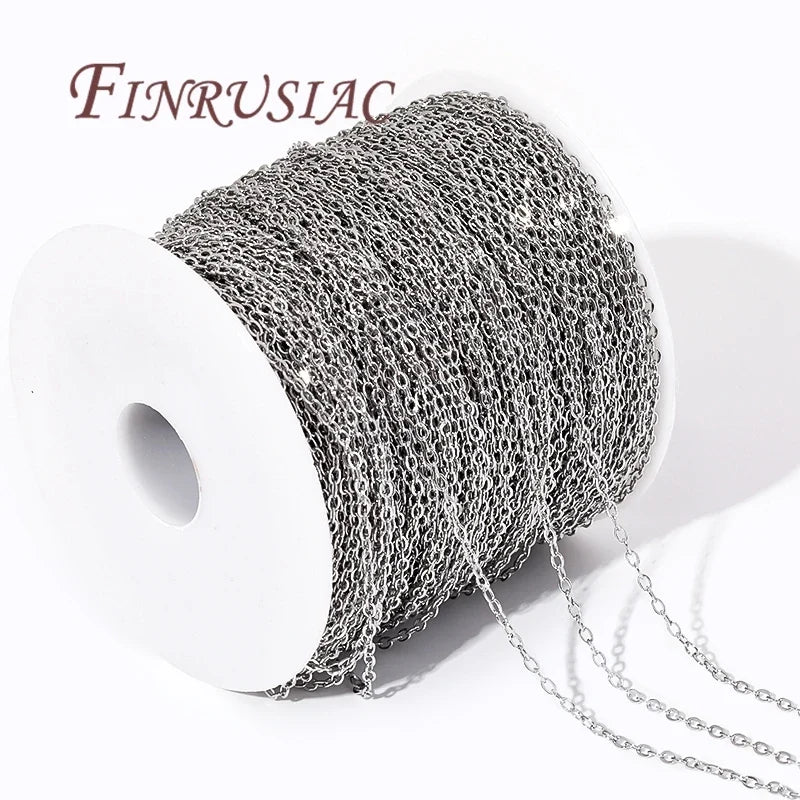 18K Gold Plated Flat O Chain 1.5mm – DIY Jewelry Making