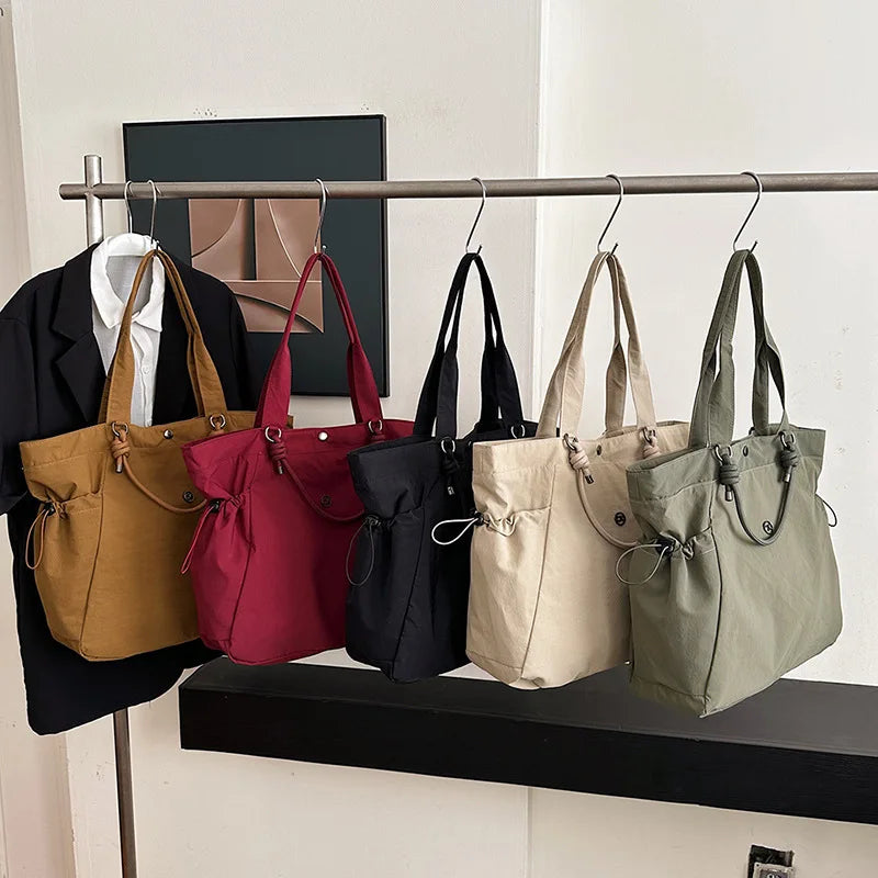 Large Capacity Women's Tote Bag – Multi-Pocket Shoulder Bag