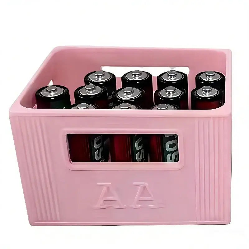 AA/AAA Battery Organizer Box – 20/30 Compartment Storage