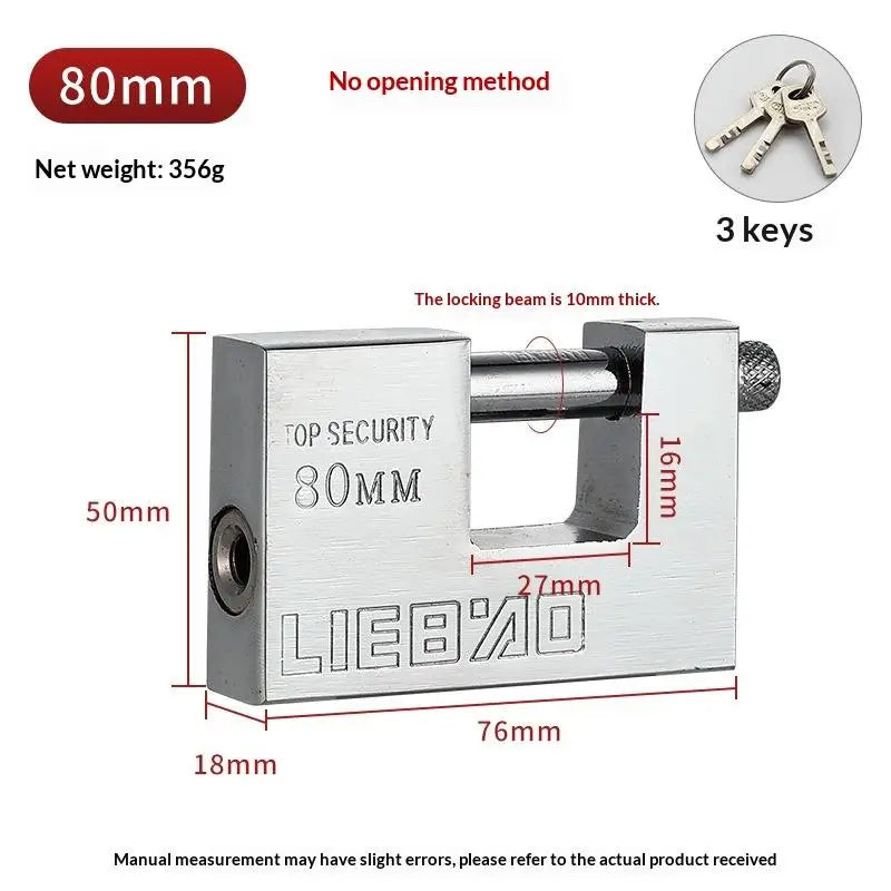 Stainless Steel Security Padlock 40–100mm | Cut-Resistant