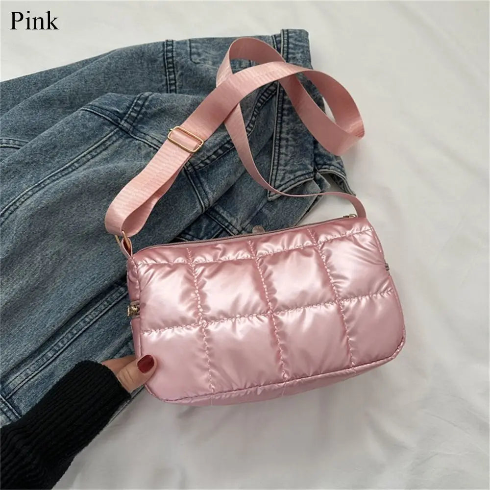Women's Quilted Cloud Pleated Shoulder Bag | Elegant Messenger