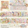50-in-1 Miniature Scene Landscape Stickers – DIY 3D PET Pack