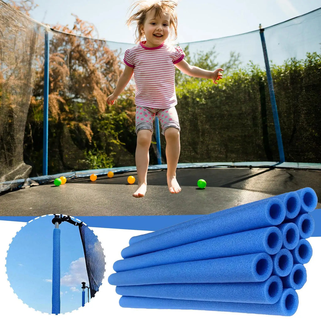 12-Pack Waterproof Trampoline Pole Covers – PE Foam Safety Padding