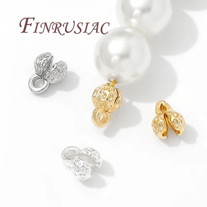4mm 18K Gold Plated Crimp End Beads & Clam Shell Tips
