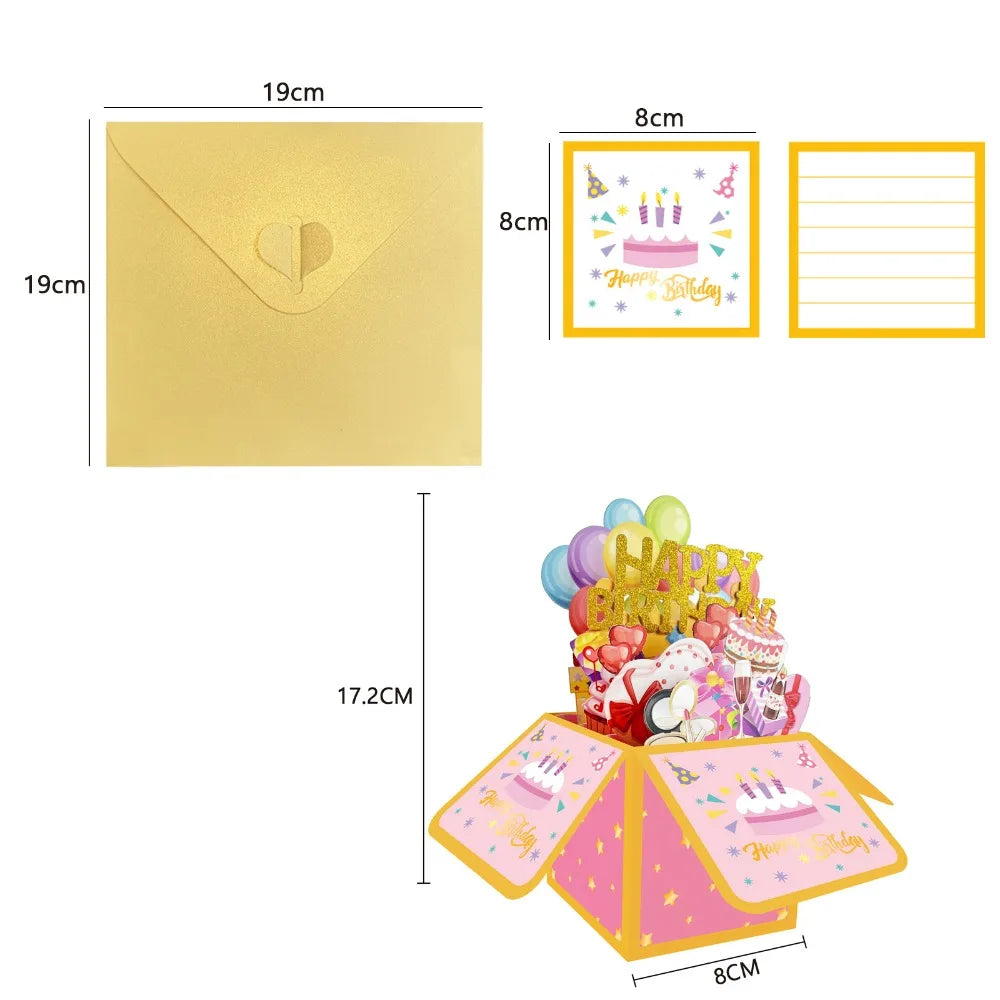 3D Pop-Up Floral Butterfly Birthday Greeting Card | Paper Craft