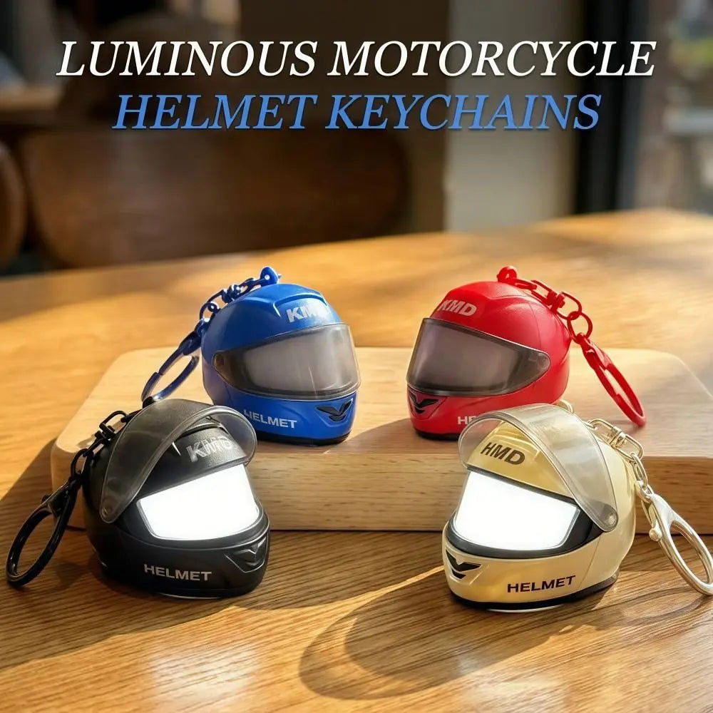 Light-Up Helmet Keychain – Mini LED Cartoon Bag Charm