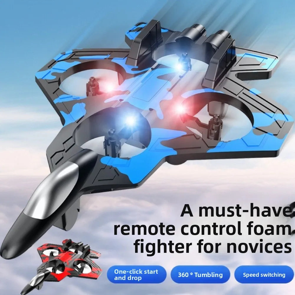 2.4GHz Foam RC Stunt Plane – Gravity Sensing, LED, Kids Toy