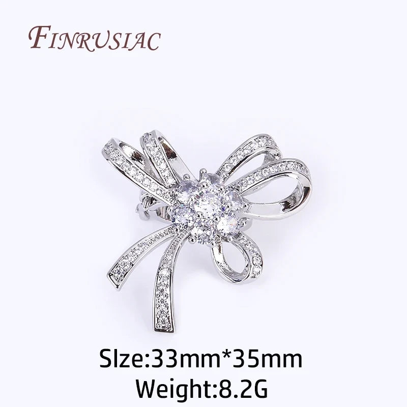 18K Gold Plated Zircon Magnetic Pearl Clasp | DIY Jewelry Findings