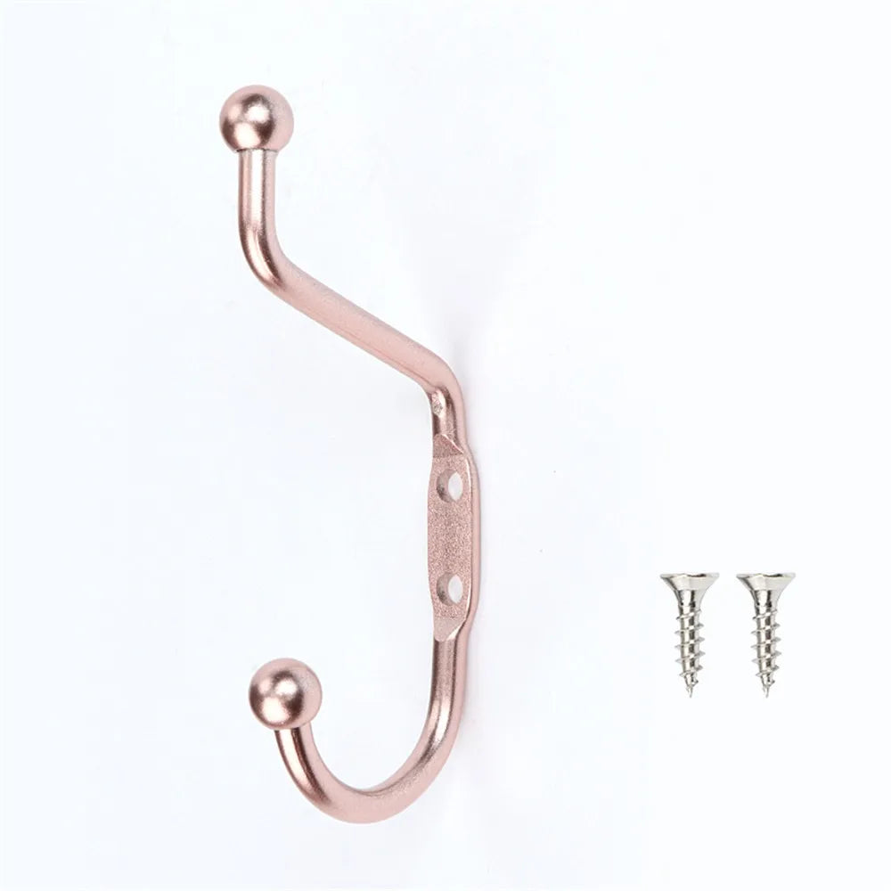 Vintage Zinc Alloy Wall Hooks Set – Coat, Towel & Key Hanger