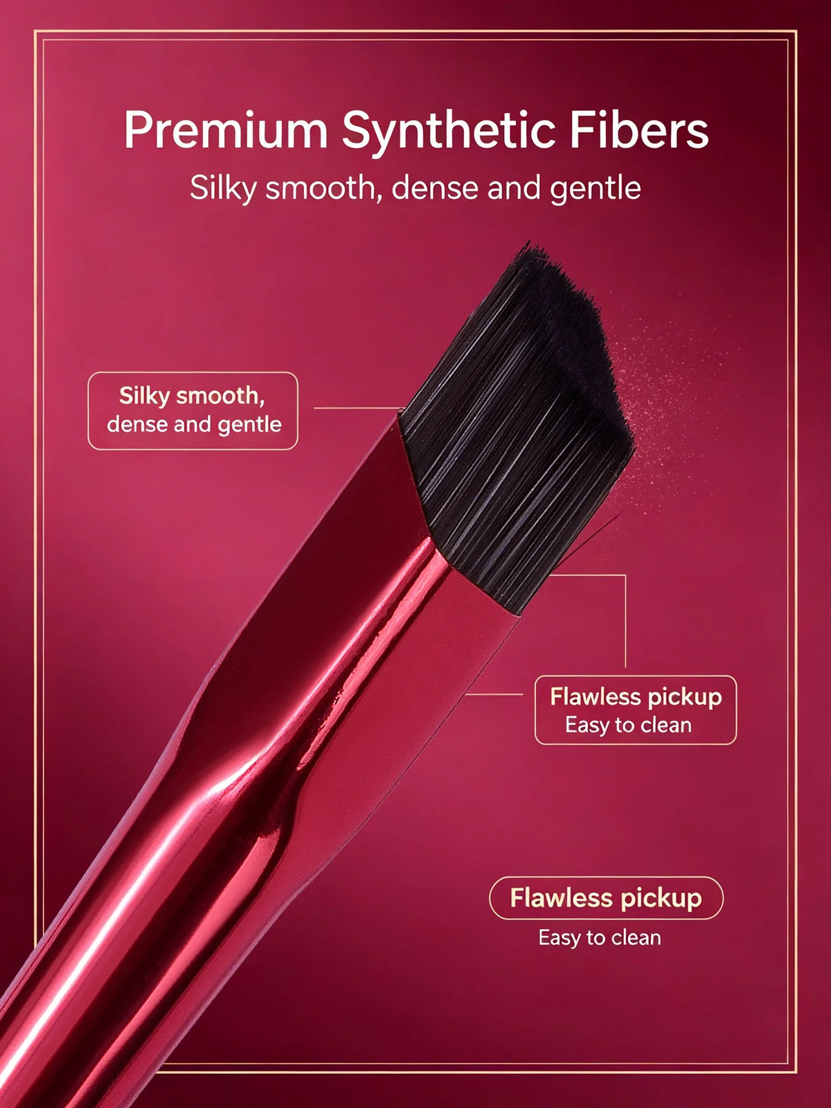 2Pcs Makeup Brush Set – Fluffy Blush & Angled Brow Brush