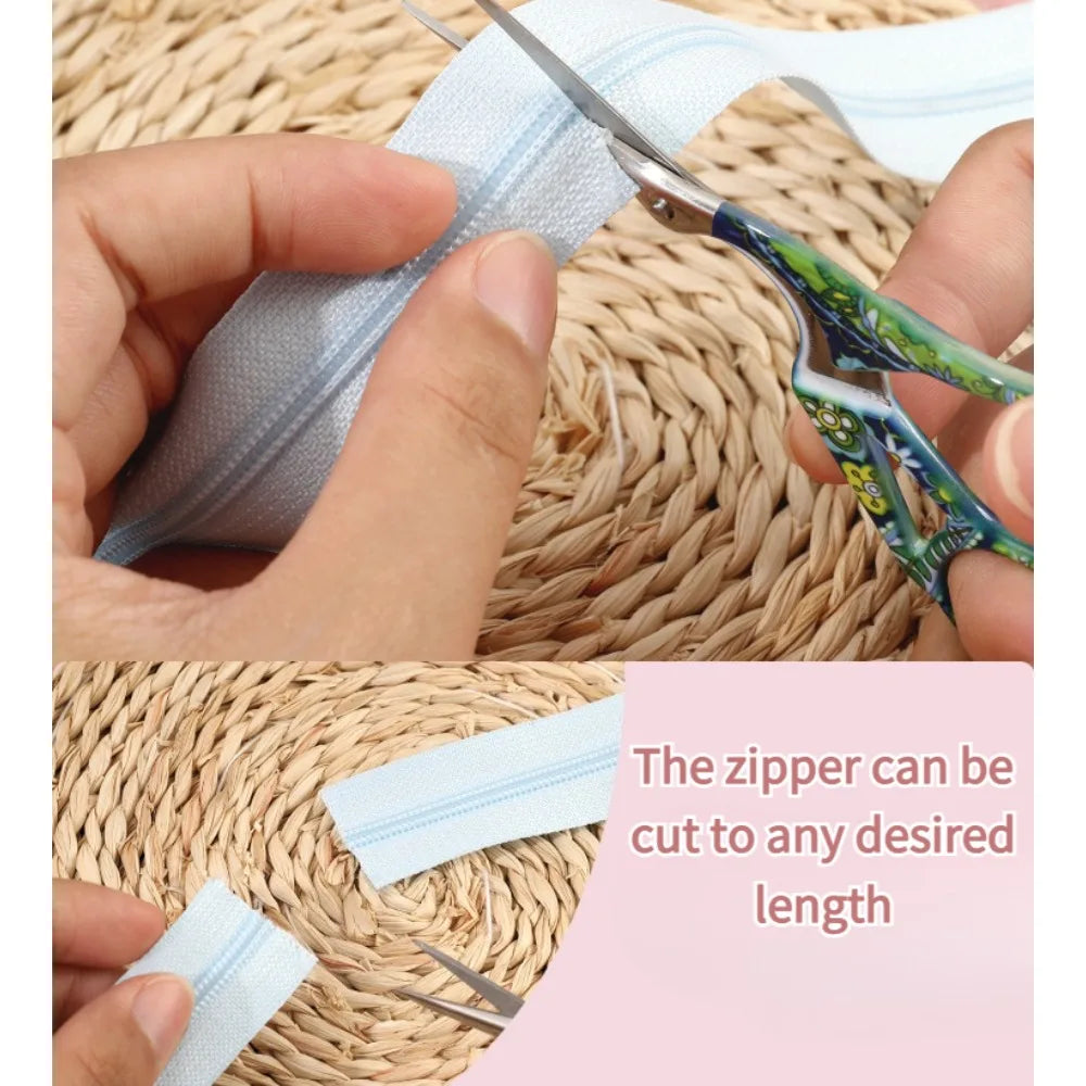 Nylon Zipper Set with Floral Pulls – 2M DIY Repair Kit