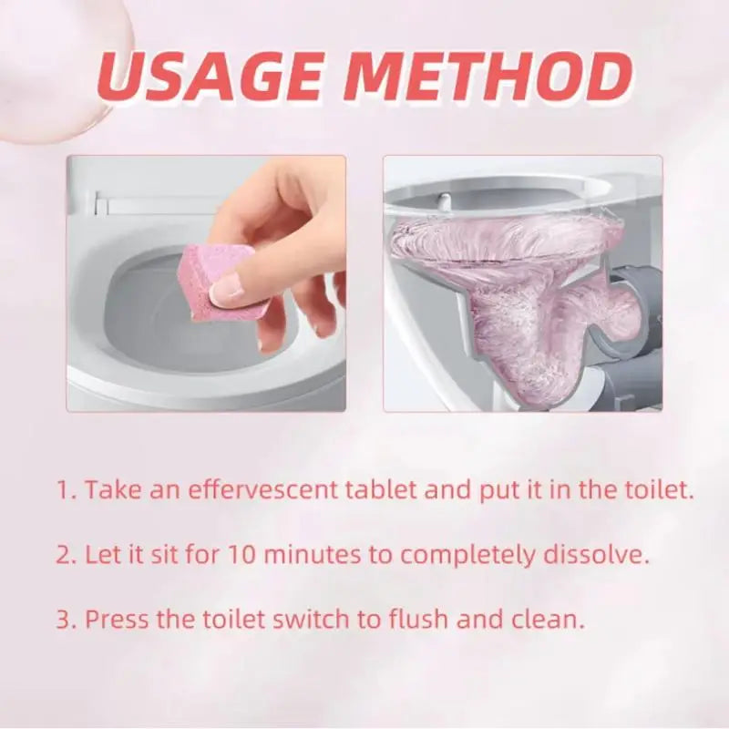 10-Pack Effervescent Cleaning Tablets – Toilet & Washing Machine