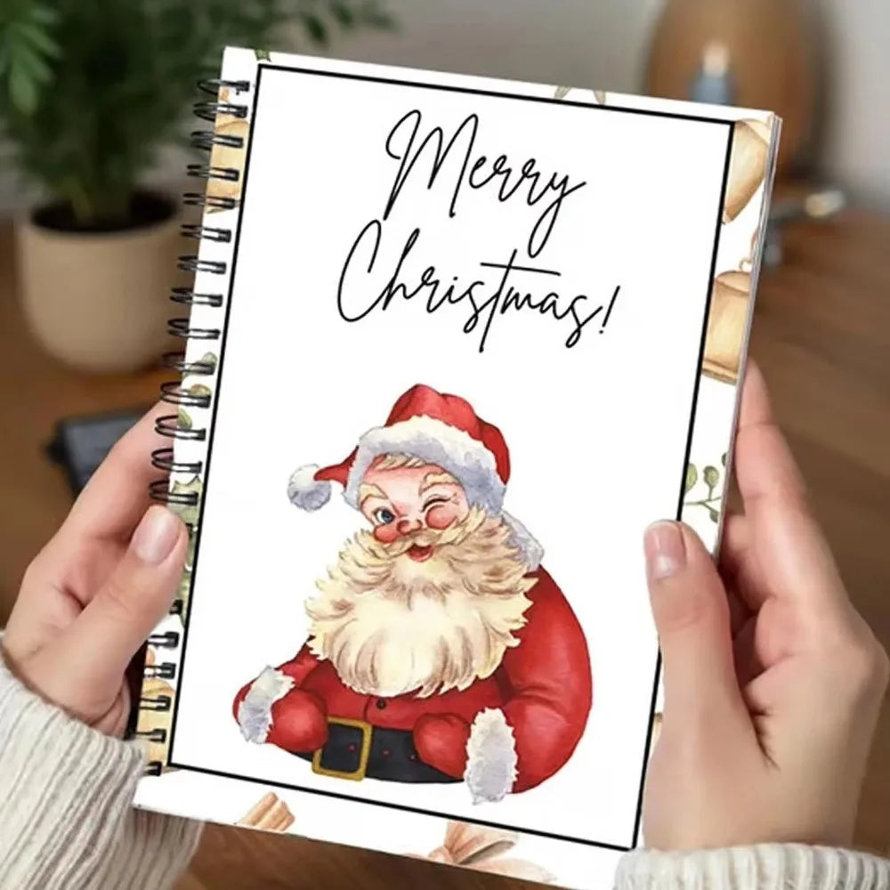 Spiral-Bound Christmas Gift Card Book & Greeting Organizer
