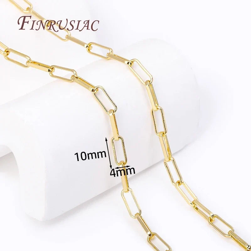 18K Gold Plated Spool Chains – 4 Styles DIY Jewelry Findings