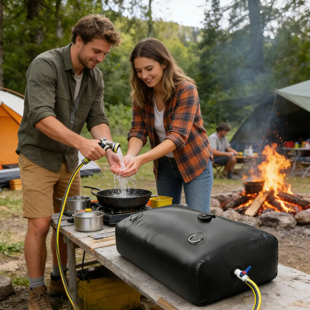 110L Folding Water Tank Reservoir Bag with Spigot | Camping RV