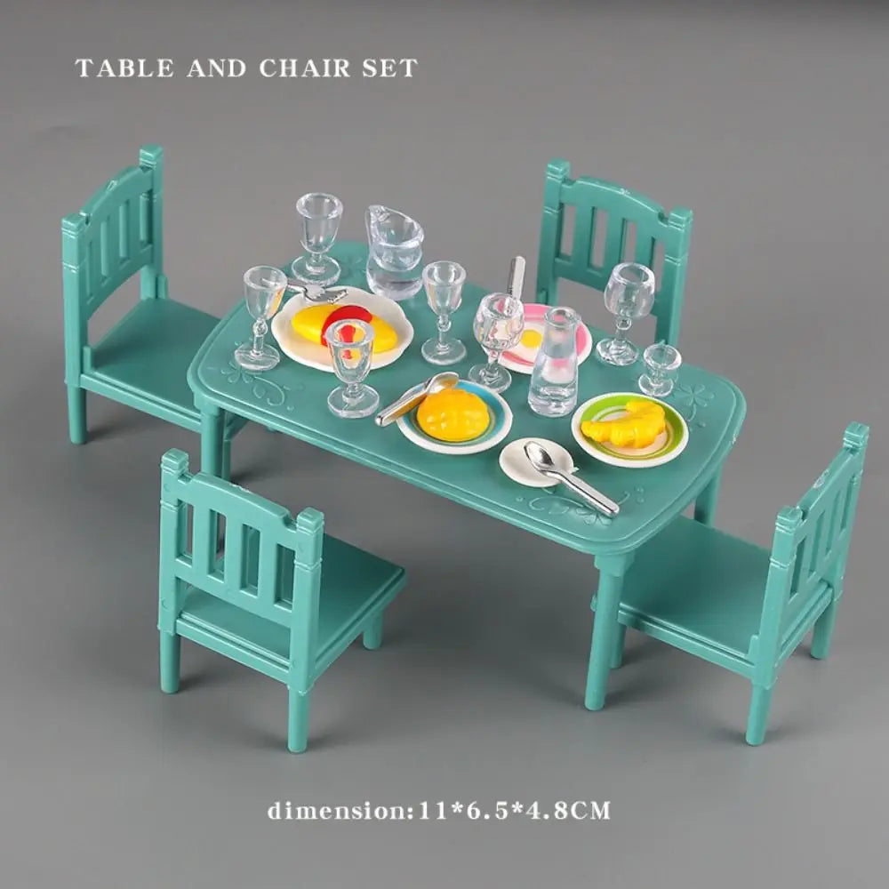 Mini Forest Animal Dollhouse Furniture Kit – 1/12 Scale Toy Set