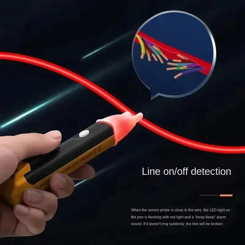 Non-Contact Voltage Tester Pen 90-1000V AC LED & Beep Alert