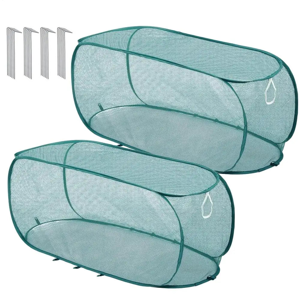 Pop-Up Fine Mesh Plant Covers 2-Pack | Foldable Garden Protector