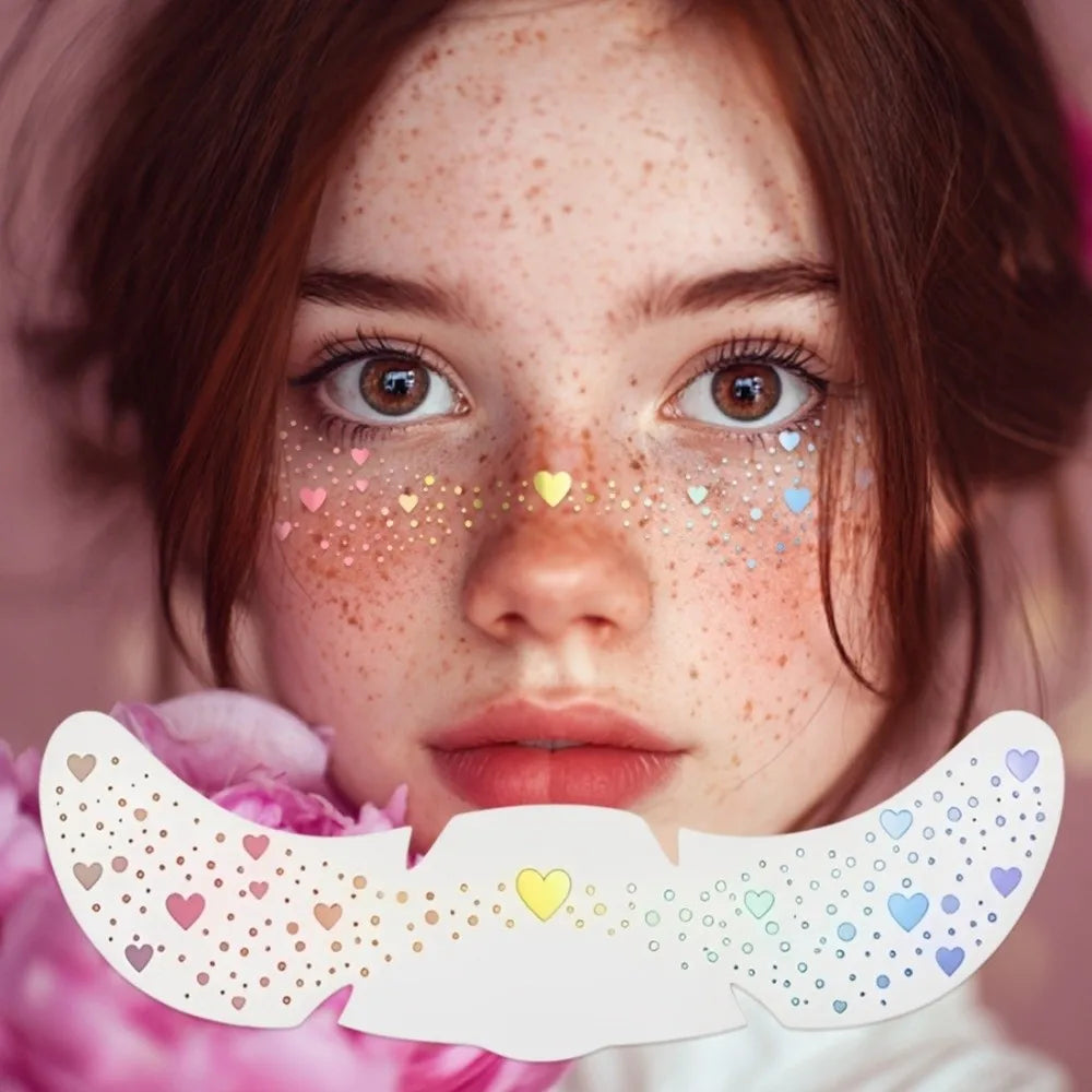 Metallic Fake Freckles Temporary Face Stickers – 6 Pack