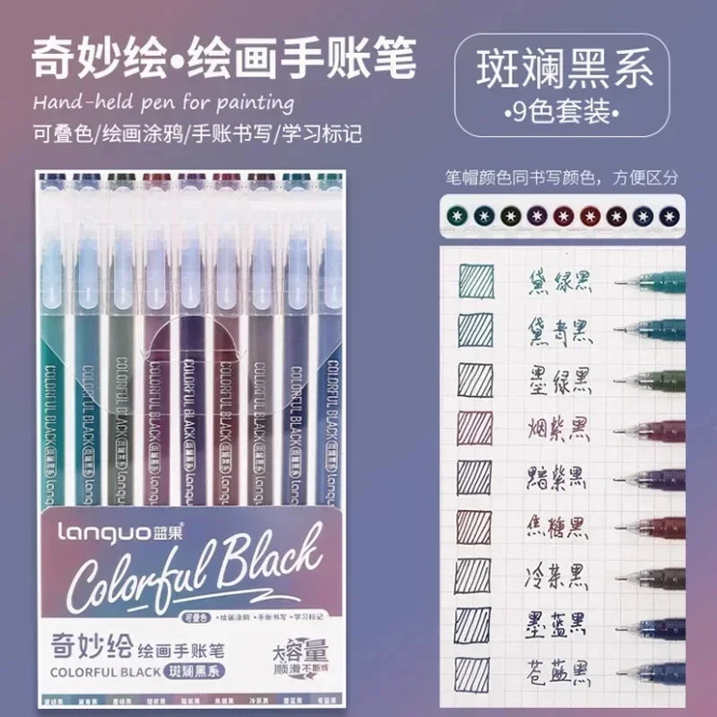 Glitter Gel Pen Set 162 Colors – 0.5mm & 1.0mm Art Pens