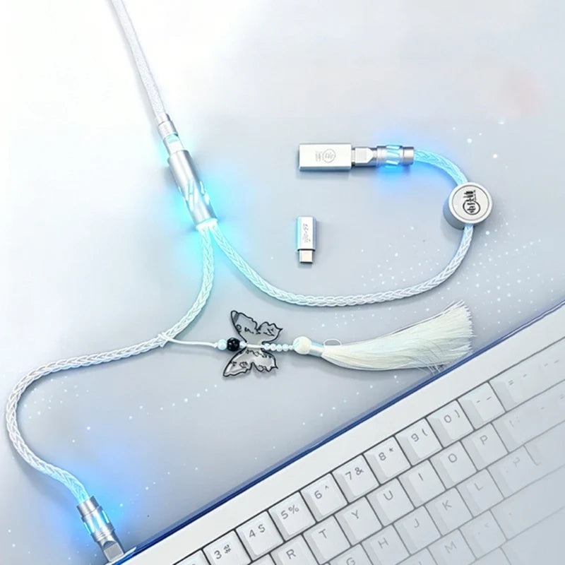 USB-C Braided Split Keyboard & Mouse Cable | 150cm Metal Caps