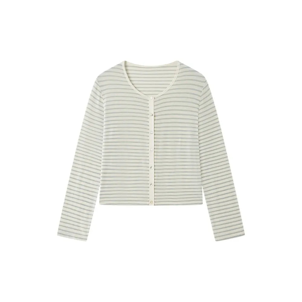 Women's Single Breasted Long Sleeve Knit Cardigan