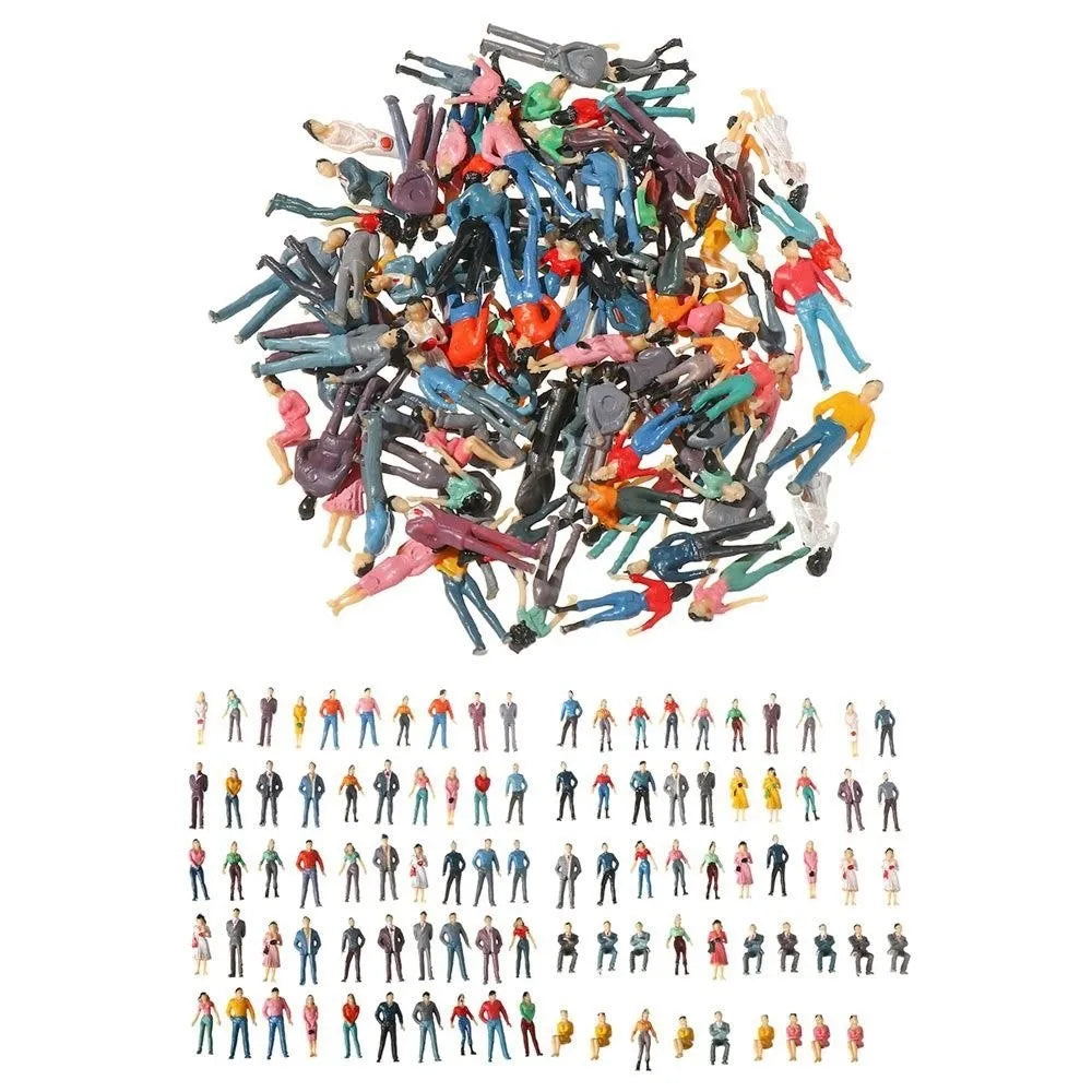 Scale Model People Figures 1:25–1:200 | 50/100pcs Pre-Painted