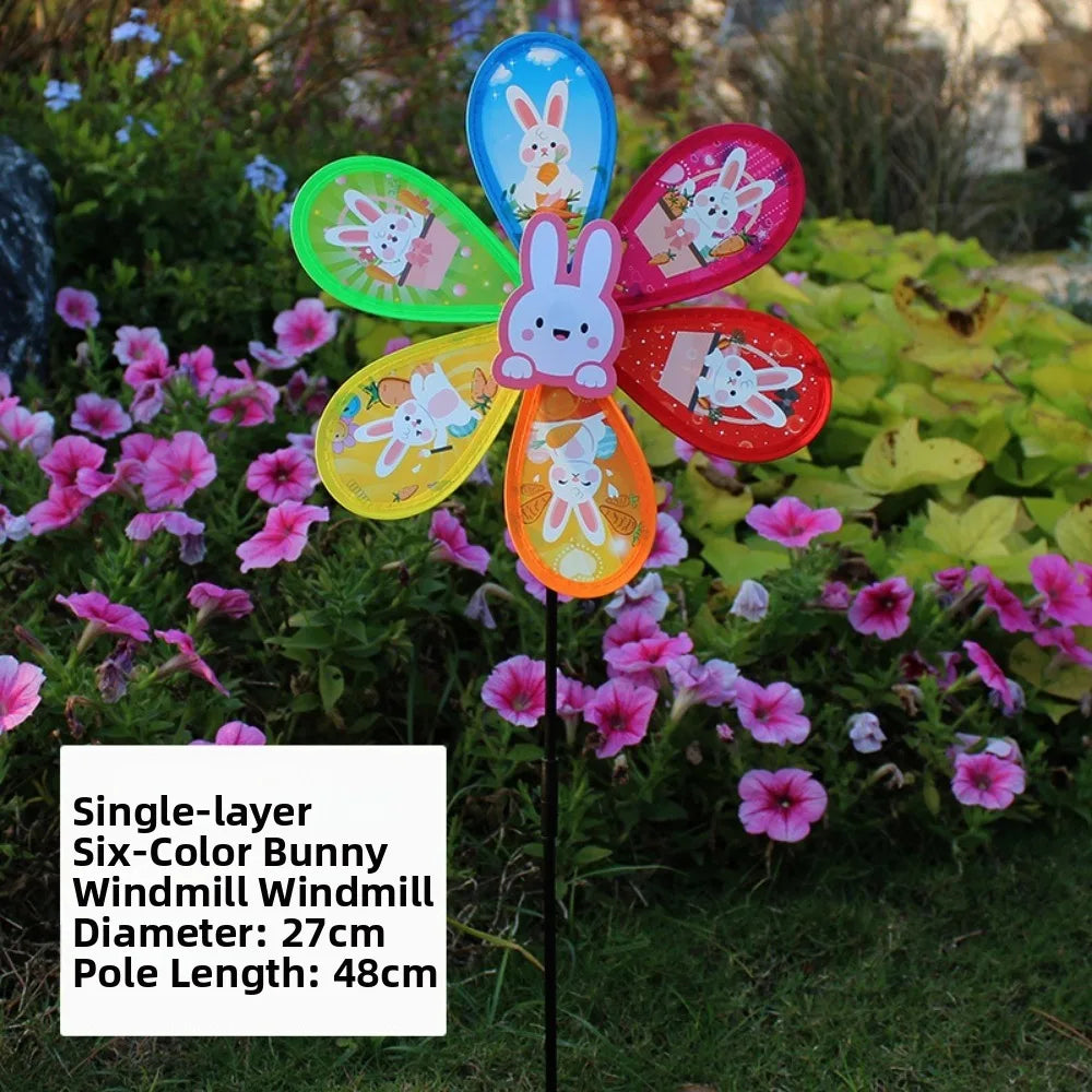 Sparkly Insect Cartoon Pinwheel Wind Spinner | Garden Windmill