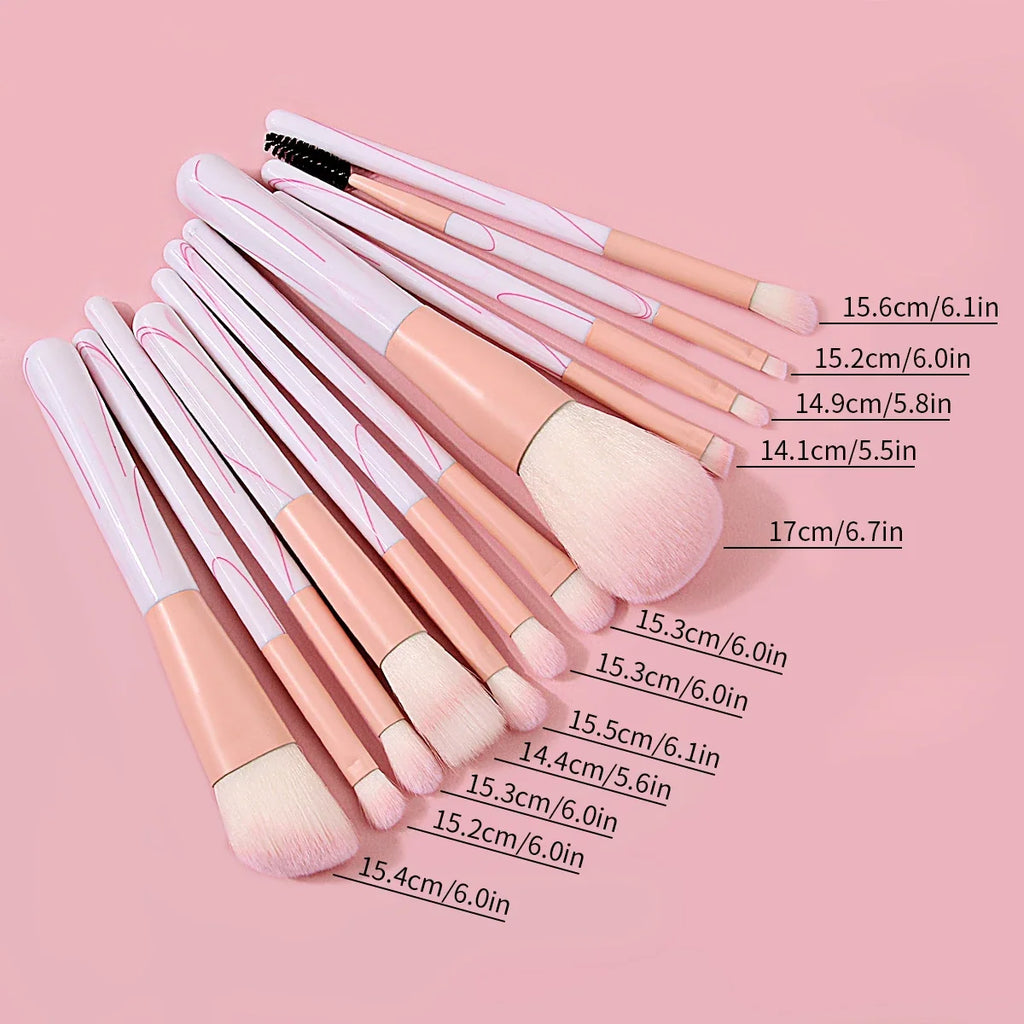 12-Piece Professional Makeup Brush Set – Complete Beauty Kit