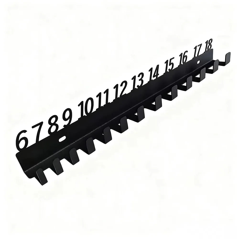 Wall-Mounted Wrench Sorting Rack | Cast Iron Tool Storage