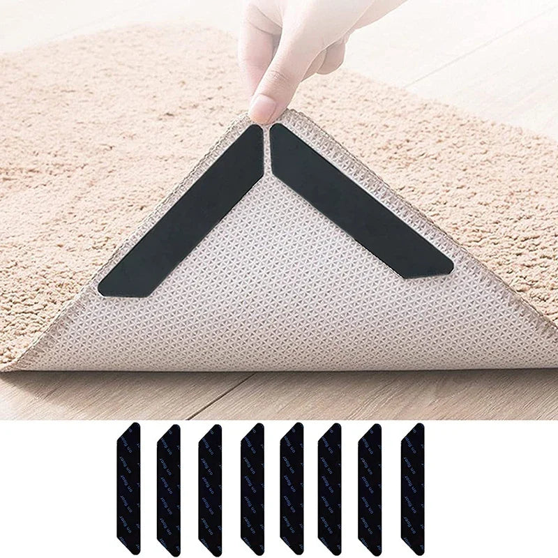 Reusable Anti-Slip Carpet Gripper Tape | Rug Corner Clips