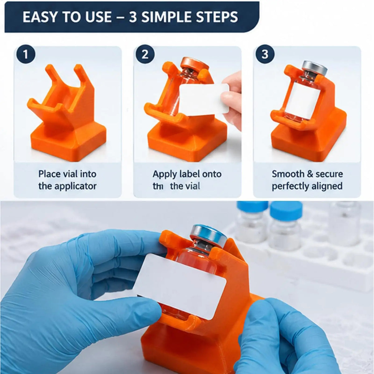 Vial Label Applicator 2-Pack – 3ml & 10ml Desktop Tool