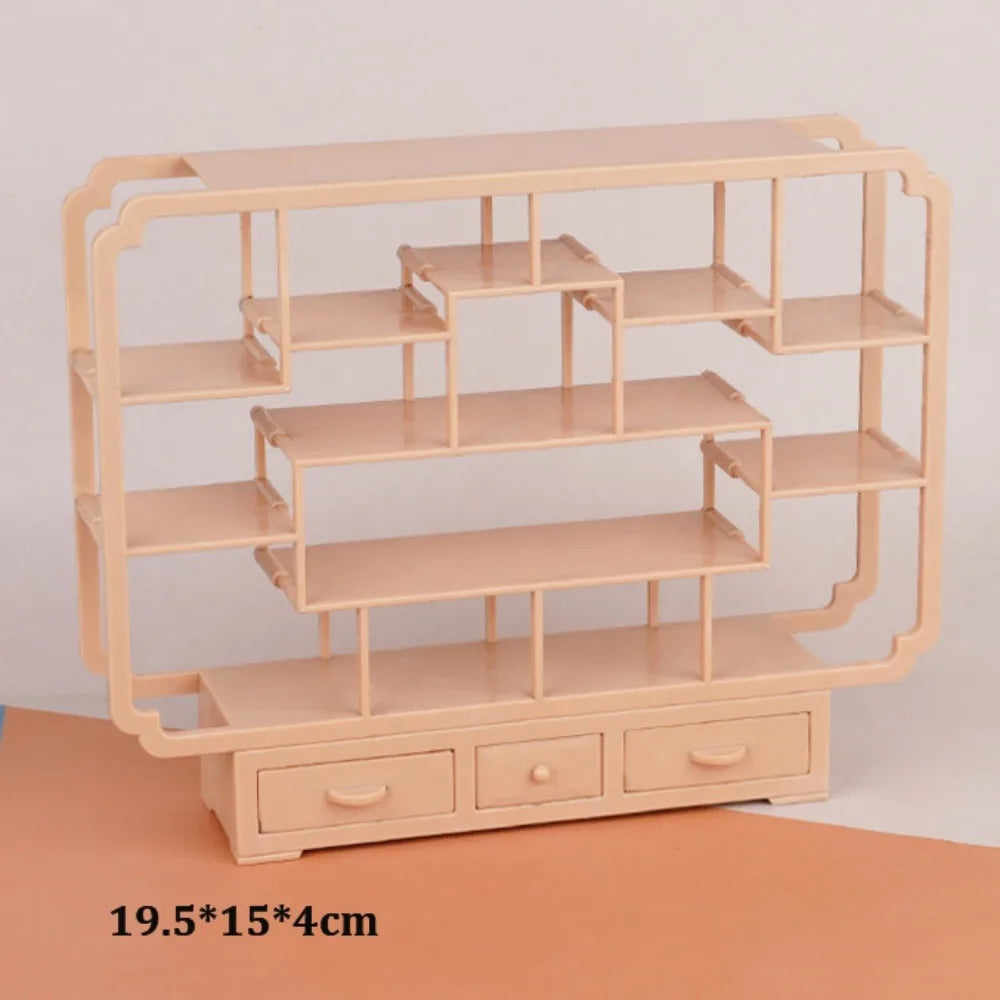 Miniature Dollhouse Shelf Rack – 1:6 & 1:12 Scale DIY Accessory