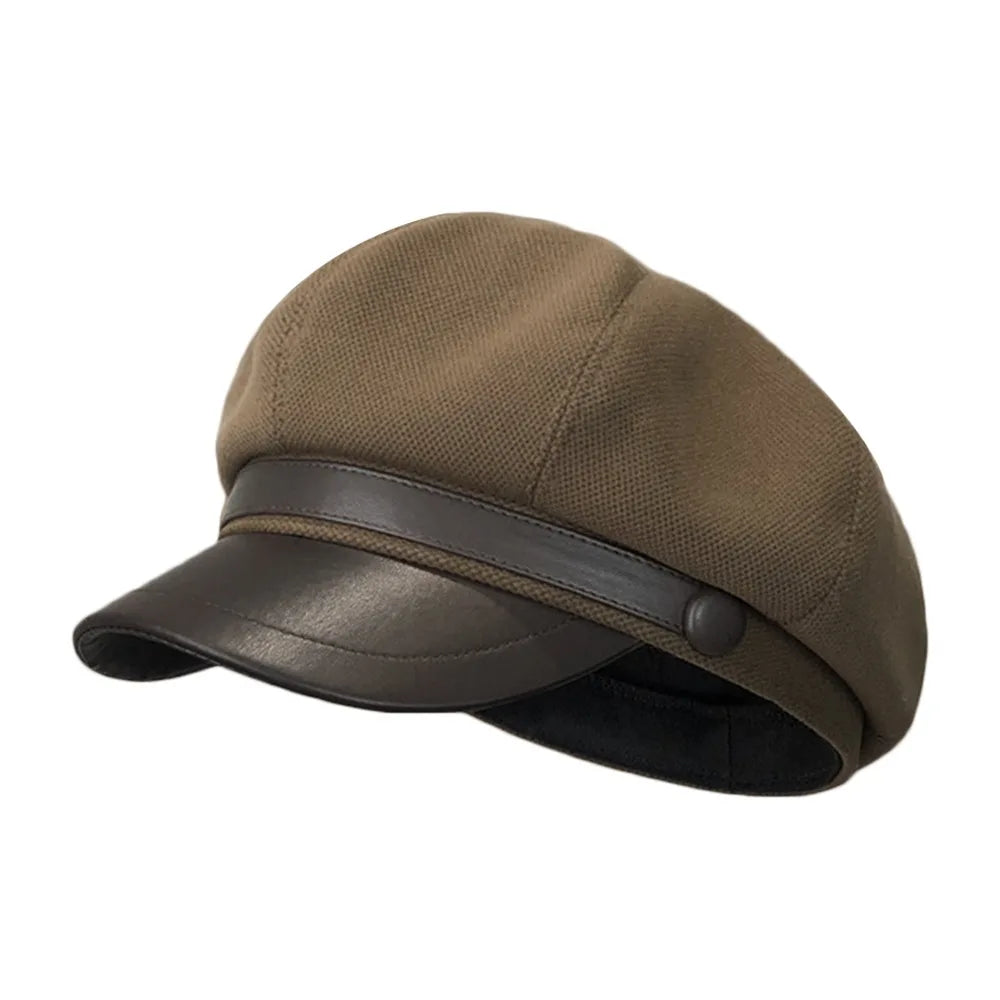 Women's Winter Beret Hat – Vintage Newsboy Pumpkin Panama Cap