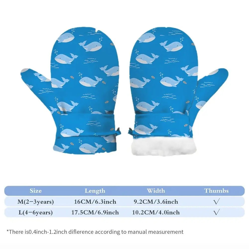 Toddler Waterproof Fleece Mittens | Kids Ski Gloves Ages 2–6